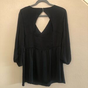 IIngrid & Isabel Elbow Sleeve Woven Back Cut Out Maternity And Beyond Top  XXL